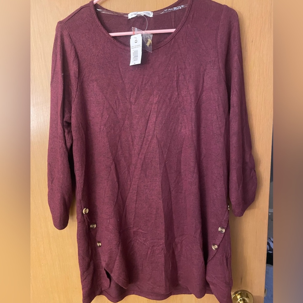 BNWT warehouse one ladies 3/4 length sleeve top